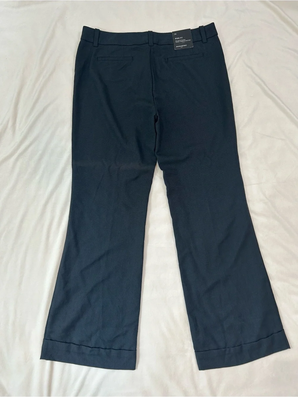 Banana Republic Ryan Fit Dress Pants, Low Waist Black Slacks, Size 14